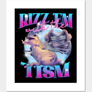 Rizz Em With The Tism Frog Funny Autism Awareness Meme Posters and Art